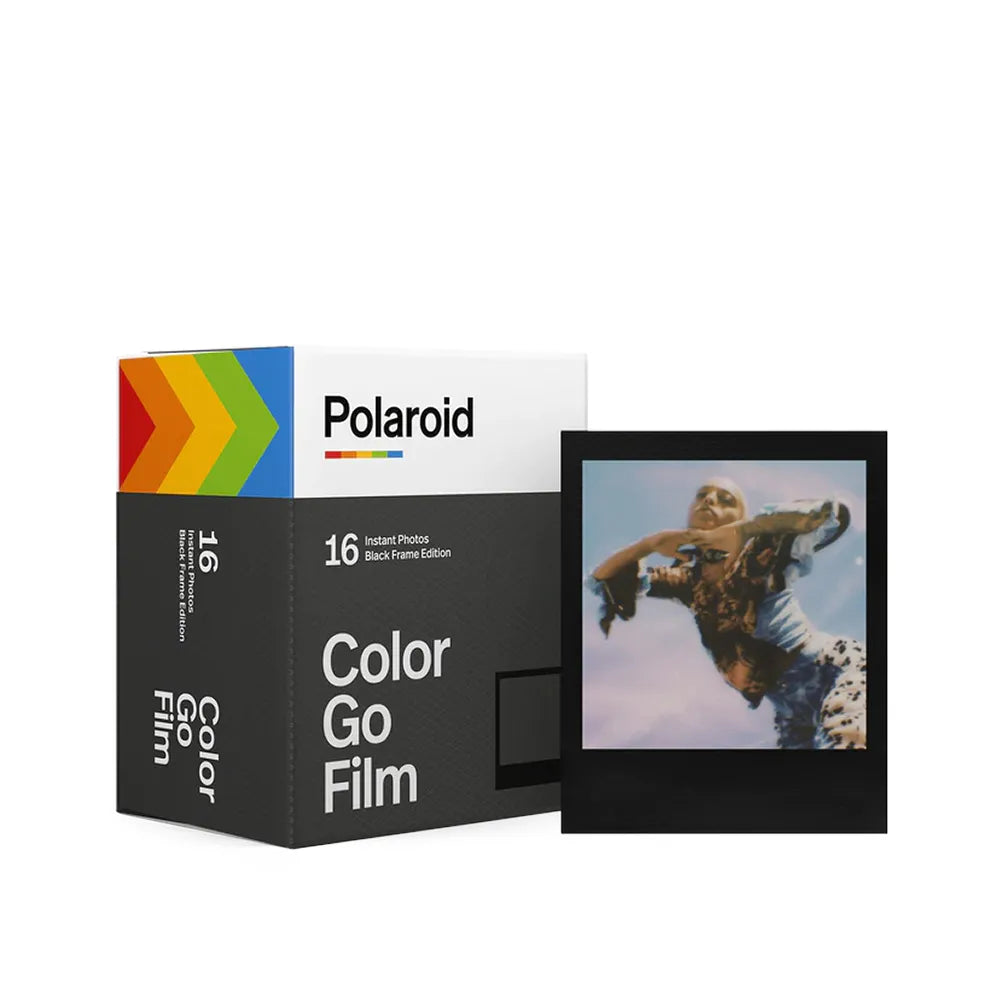 Polaroid Go Color Sofortbildfilm Doppelpack (2 x 8 Fotos), schwarzer Rahmen