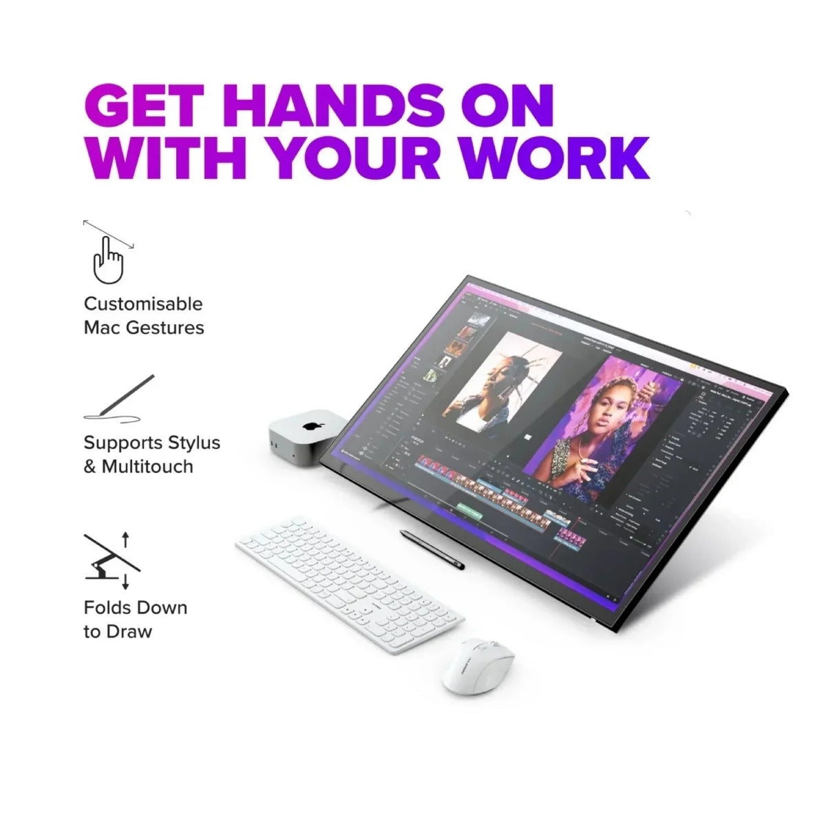 Alogic Clarity 5K Fold Touch 27" Touchscreen-Monitor mit USB-C Power Delivery